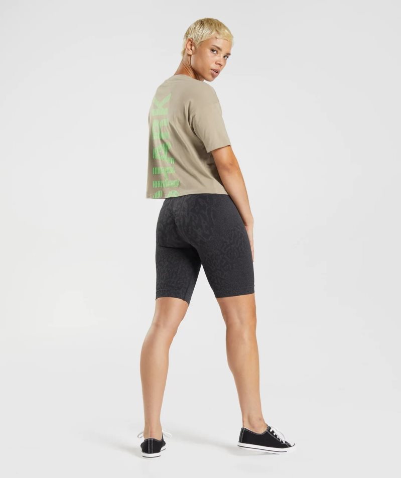 Women's Gymshark 315 Midi T-Shirts Khaki | NZ 2HITUF